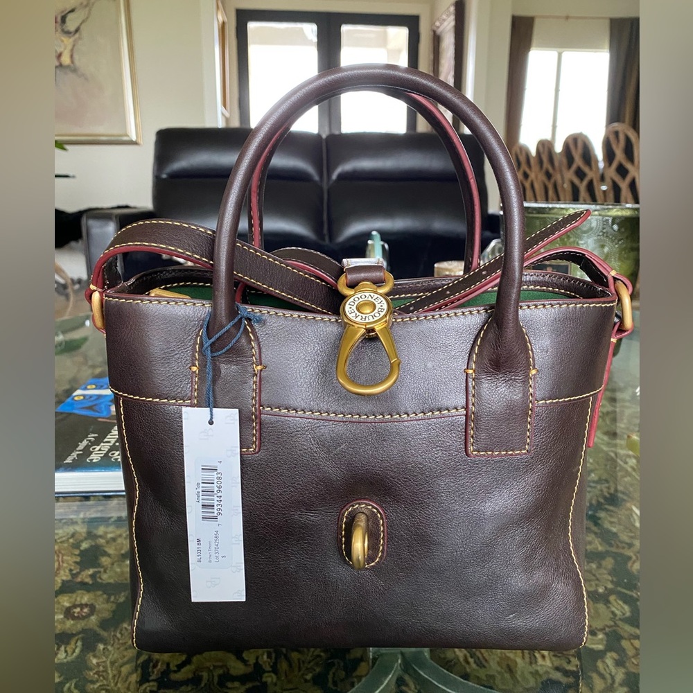 NEW Dooney Florentine Amelie Tote in Brown Tmoro